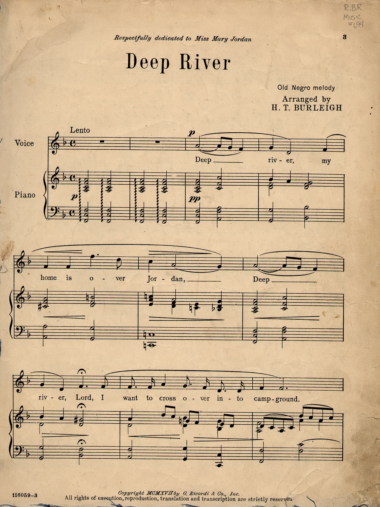 Historic sheet music